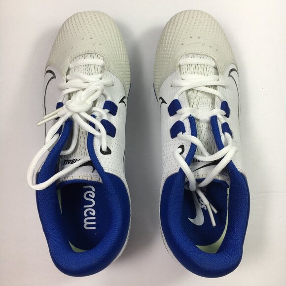 Nike Women's Hyperdiamond 4 Pro Metal Softball Cleats White Blue CZ5920-101 Size - Picture 5 of 7